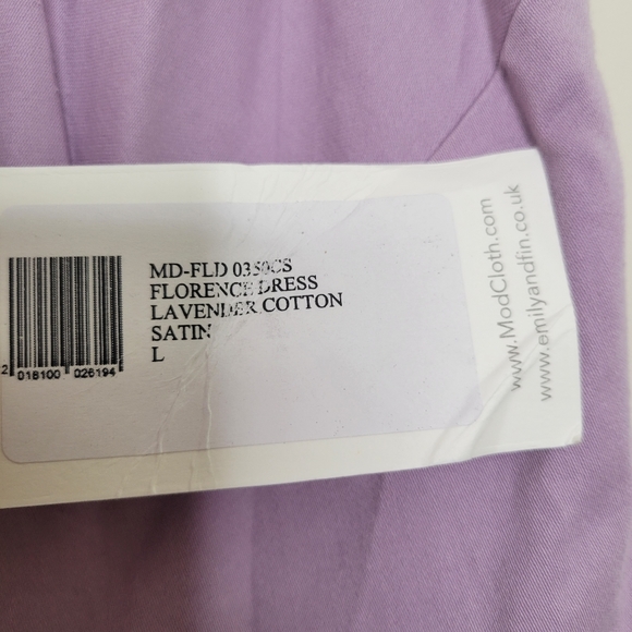 Modcloth x Emily and Fim Florence dress L purple nwt - Picture 5 of 6